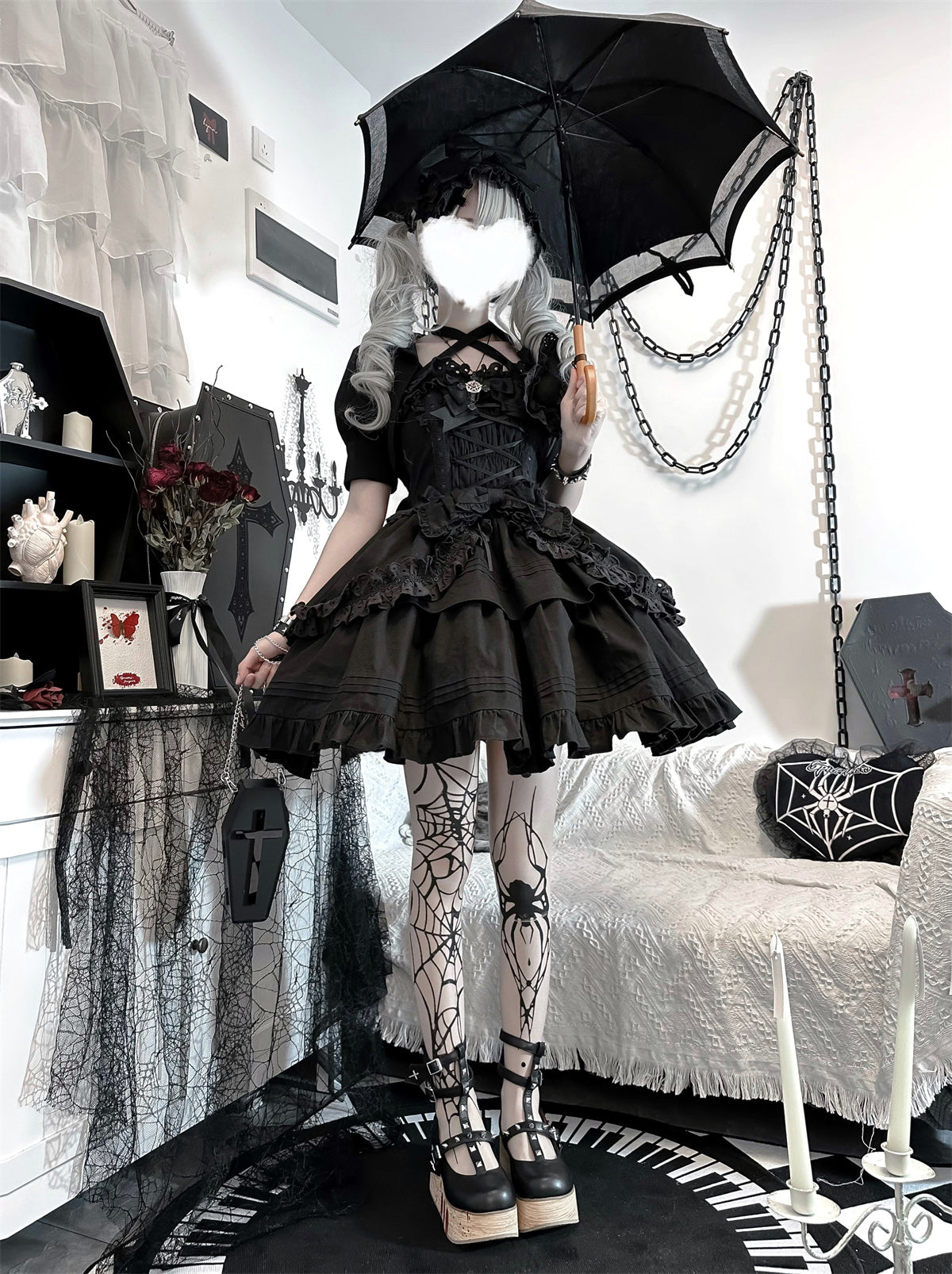 Halloween黒いジャンパースカート【Island of Dark Stars】