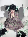 A Doll's House ブラウス(グリーンチェック)【CATCOCOON】