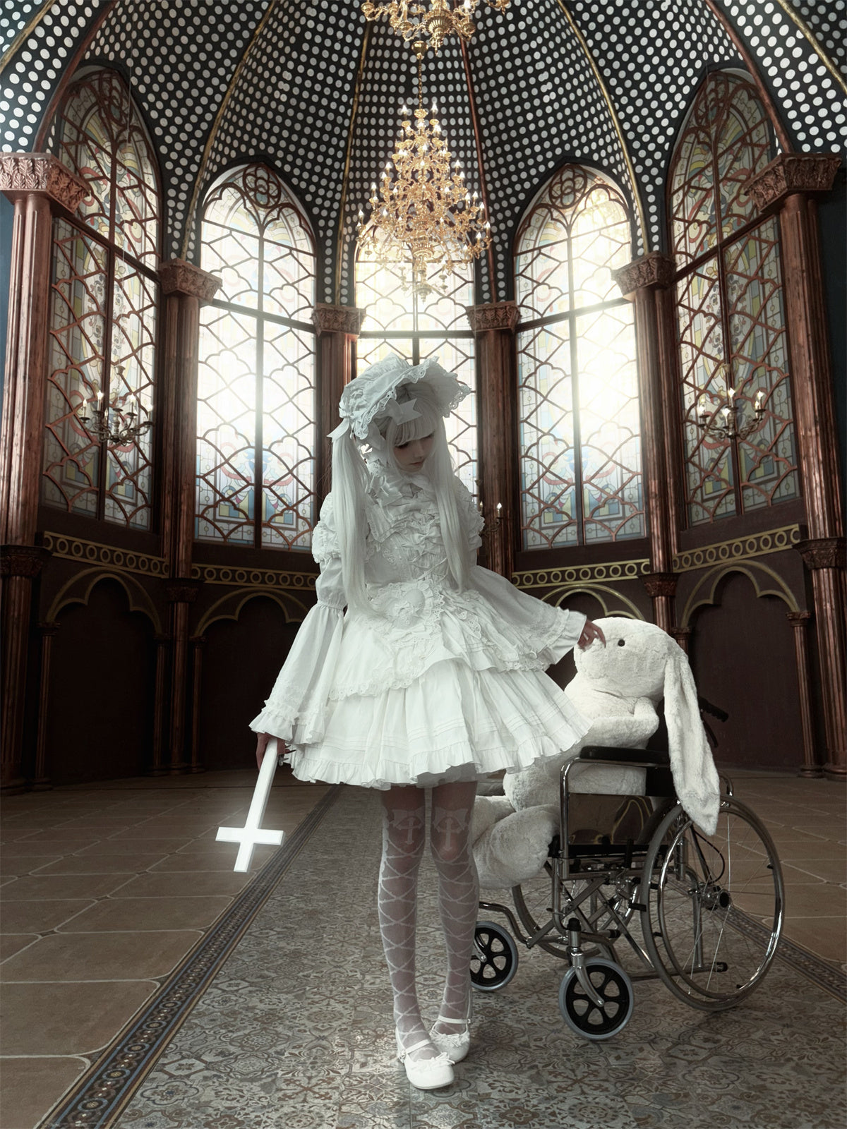 Halloween白いジャンパースカート【Island of Dark Stars】