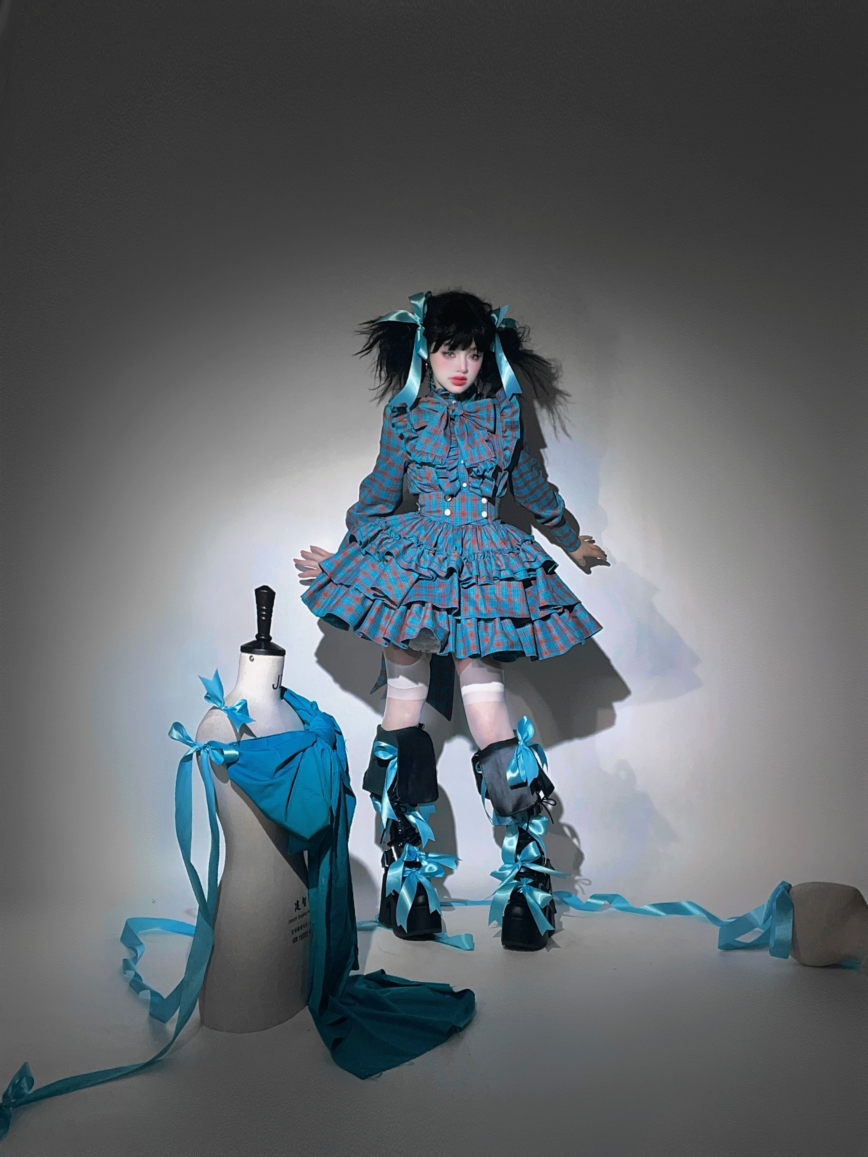 A Doll's House ブラウス(イエロー・ブルーチェック)【CATCOCOON】